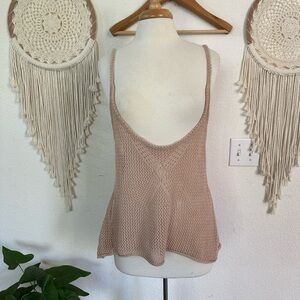 Lovesick Beige Knit Tank Layering Top medium